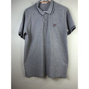 FILA Mens XL Gray Polo Shirt (Fits Like A Large)